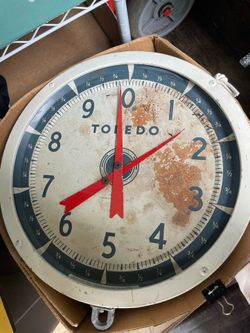Double Sided Glass 1952 Hanging Toledo Mercantile Scale 
