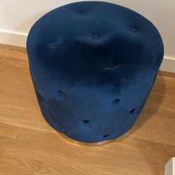 Stylish navy blue small ottoman’s 
