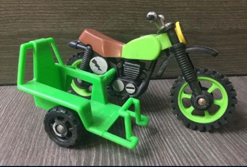 Fisher Price Adventure People 1977 Dirt Bike & Side Car