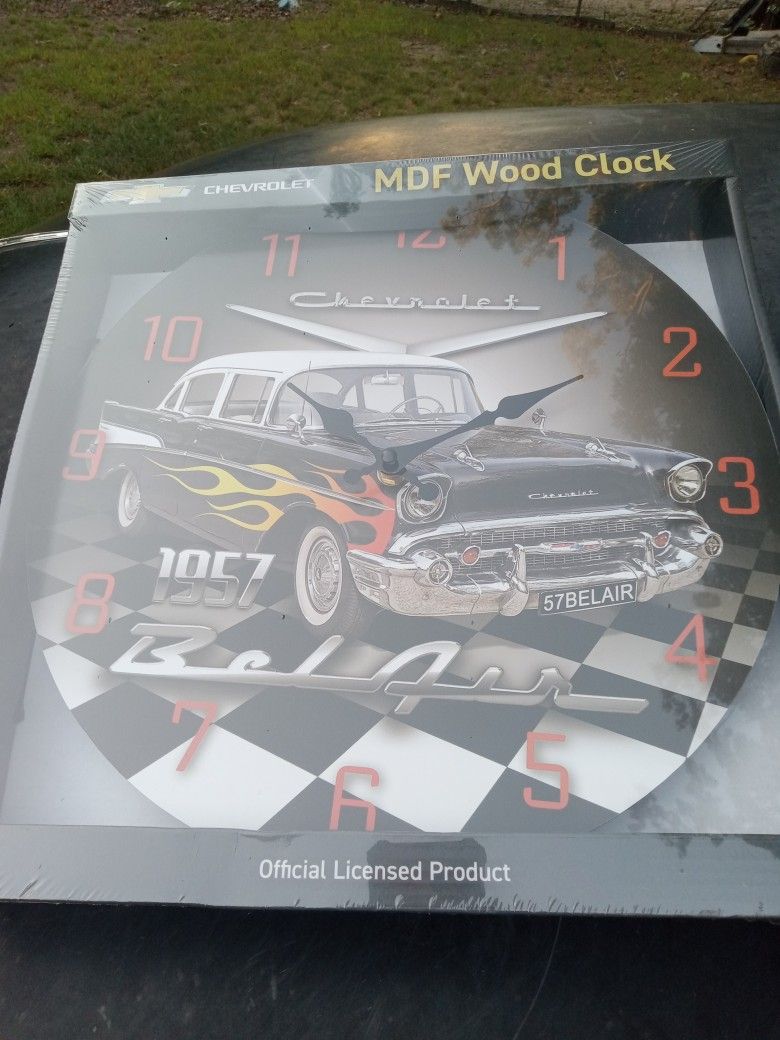 Chevrolet License Wooden Clock!