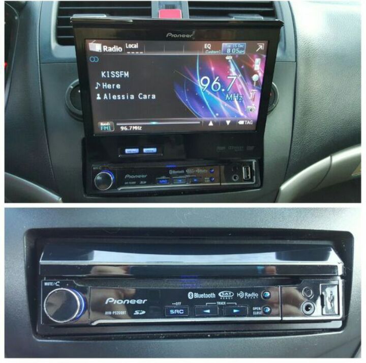 Pioneer car stereo flip out touch screen. Bluetooth, GPS navigation, DVD player