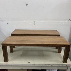 Set 2 Wood Risers