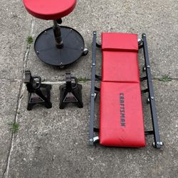 Craftsman Creeper, Seat, Jack Stands 