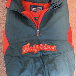 Vintage Starter Dolphins Jacket Size Large 10/10 Condition
