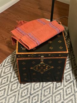 Vintage Hand Painted Storage Chest