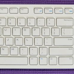 Dell WK636P Wireless Keyboard Only - WHITE (NO Receiver & NO Batteries Included)