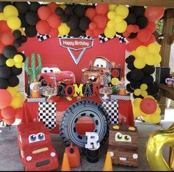 Telón De Fondo Cars Para Fiesta Y Banderas ,playeras,cajas,conos