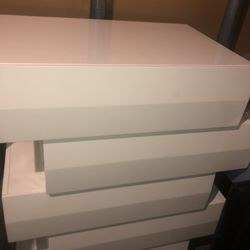 modern white high-gloss lacquer 5-drawer chest