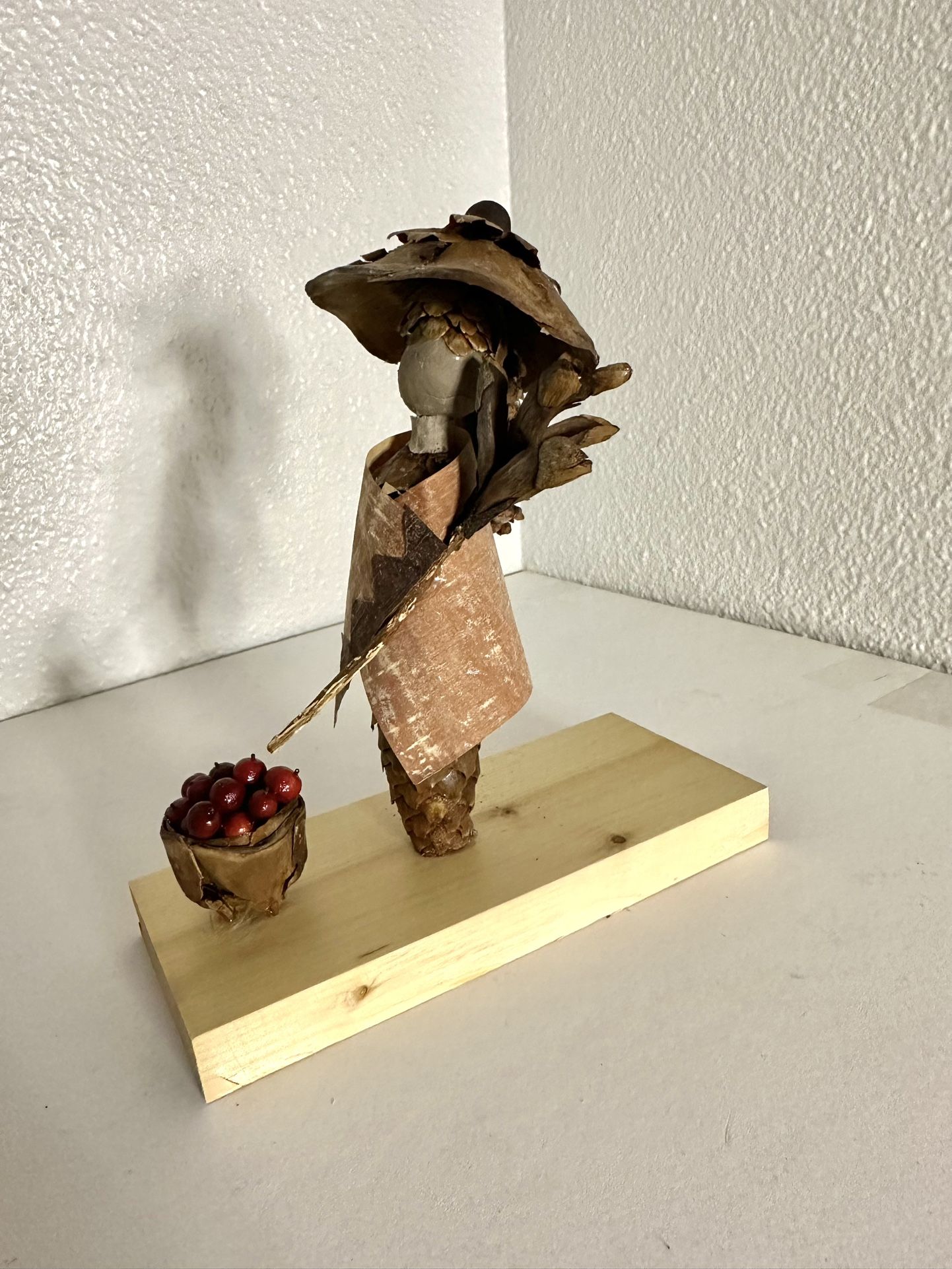 In A Sunny Day: Pinecone Figurine