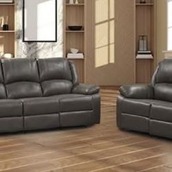 2 Piece Recliner Set (Sofa, Loveseat)