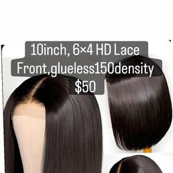 10 Inches Lace Front Glueless 150 Density