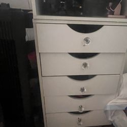 White vanity desk