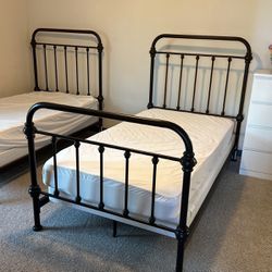 2 Cute Matching Wrought Iron Daybeds 