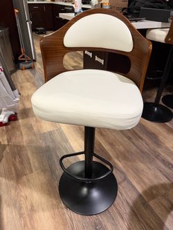 Mid-Century Modern Adjustable Bar Stool