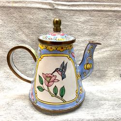Kevin Chen Hand-Painted Enamel Miniature Teapot