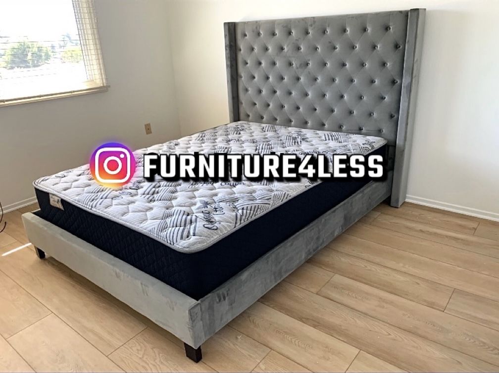 New Queen Bed Frame With Mattress