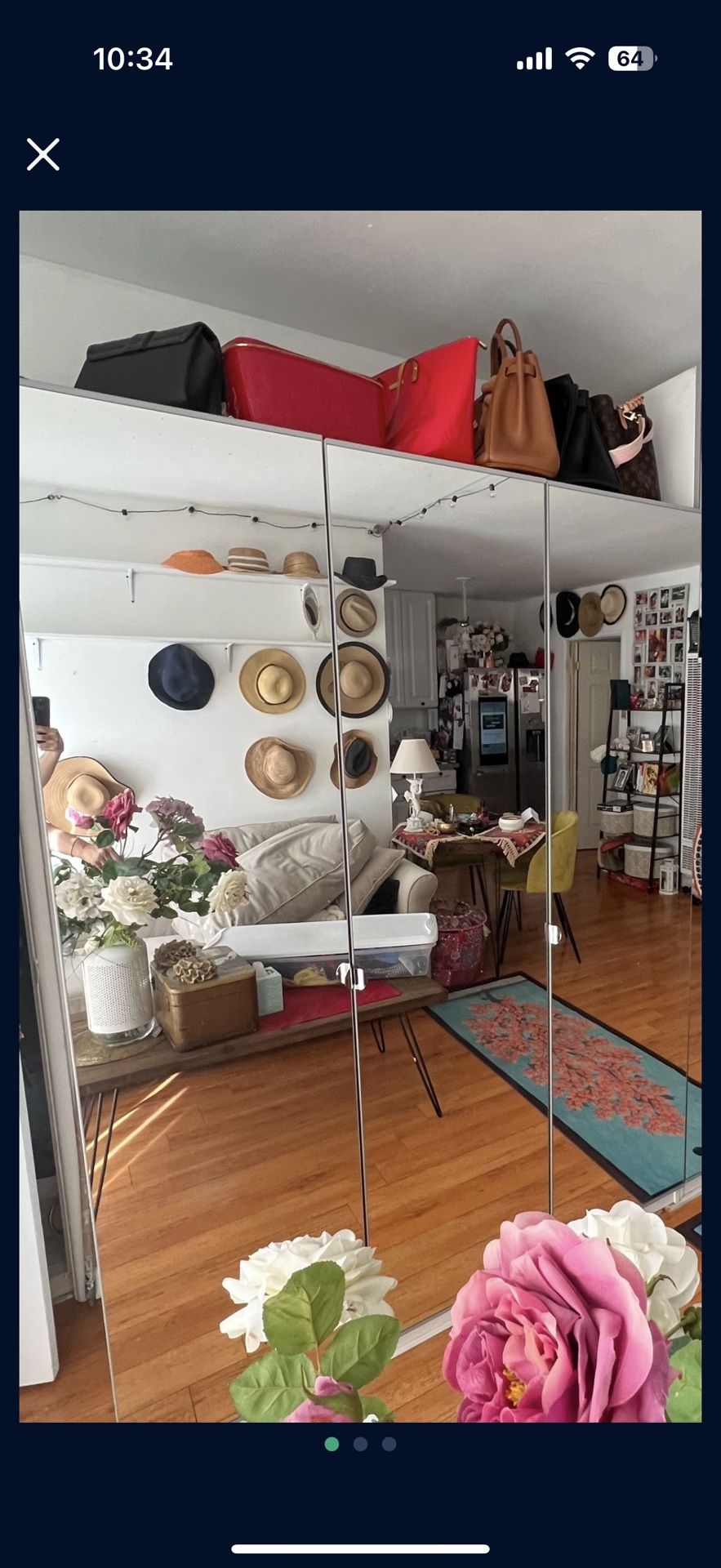 + IKEA Mirrored Wardrobe Cabinet- Modern Space-Saving Closet