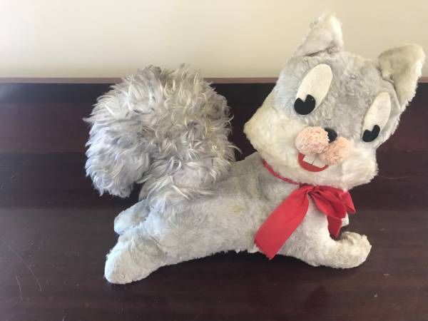 Vintage Toy 1960's Stuffed Plush Chipmunk / Squirrel