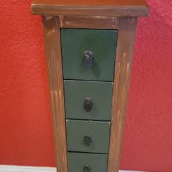 5 Drawers Wood Cabinet Storage Jewellery Vintage Unbranded