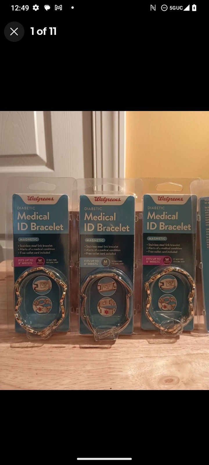 Medical Brand New Diabetes Magnetic Bracelet Men Or Women's Sealed Package $11 Each