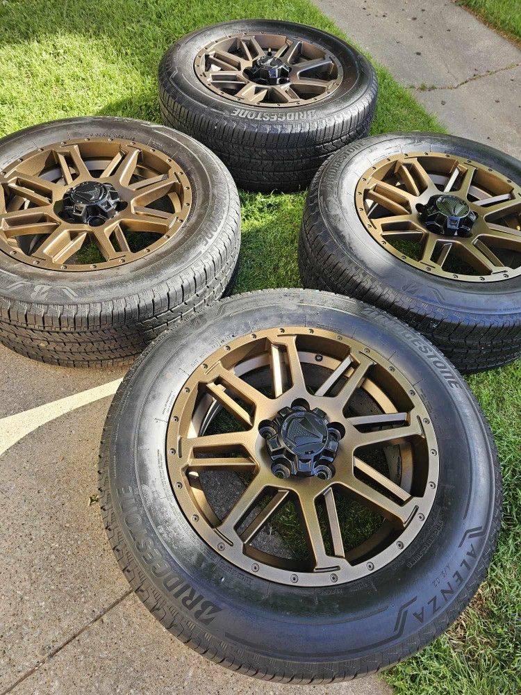 Custom Wheels TSs Toyota Tundra Bridgestone Tires 80% Powder Coat Bronze