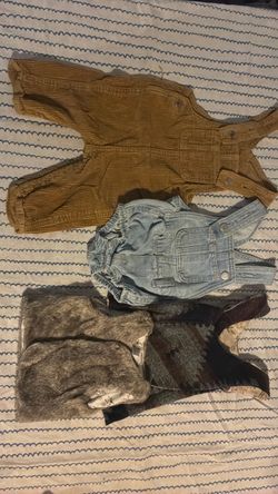 Baby overalls with vest.
