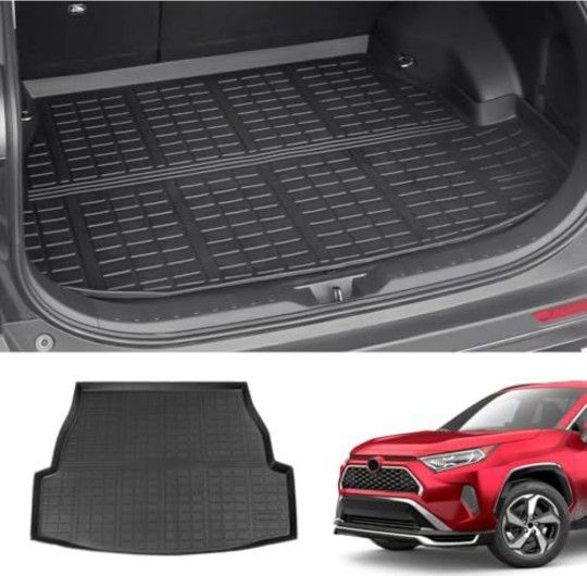 Xipoo Cargo Mat Compatible with 2019-2024 Toyota RAV4 Trunk Mat Rear Cargo Mat Cargo Liner Trunk Liner Replacement for 2019-2023 Toyota RAV4 Accessori