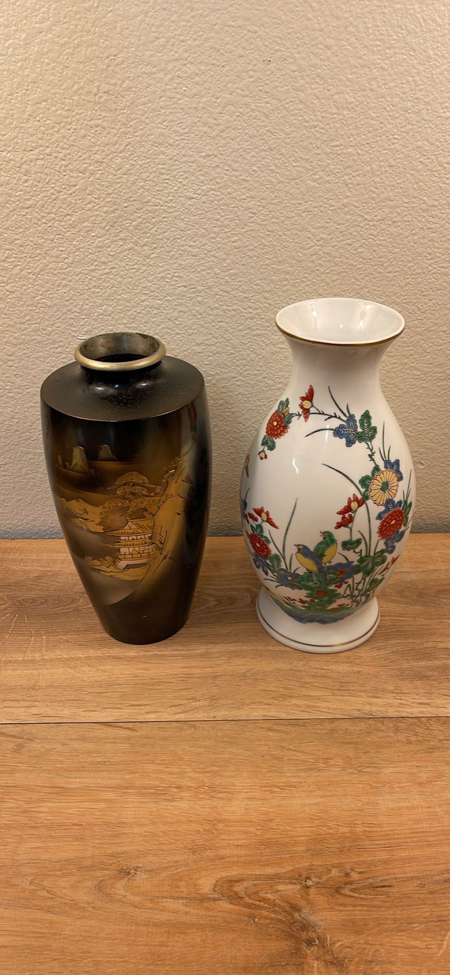 2 Vintage Japanese Vases