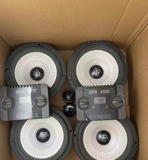 Mercedes-Benz S600 car audio system dismantling; big Berlin speakers.