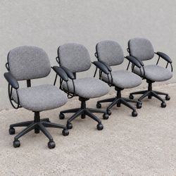 4 Matching Office Chairs - Steelcase Uno - Rolling, Arms - Small Office / Conference