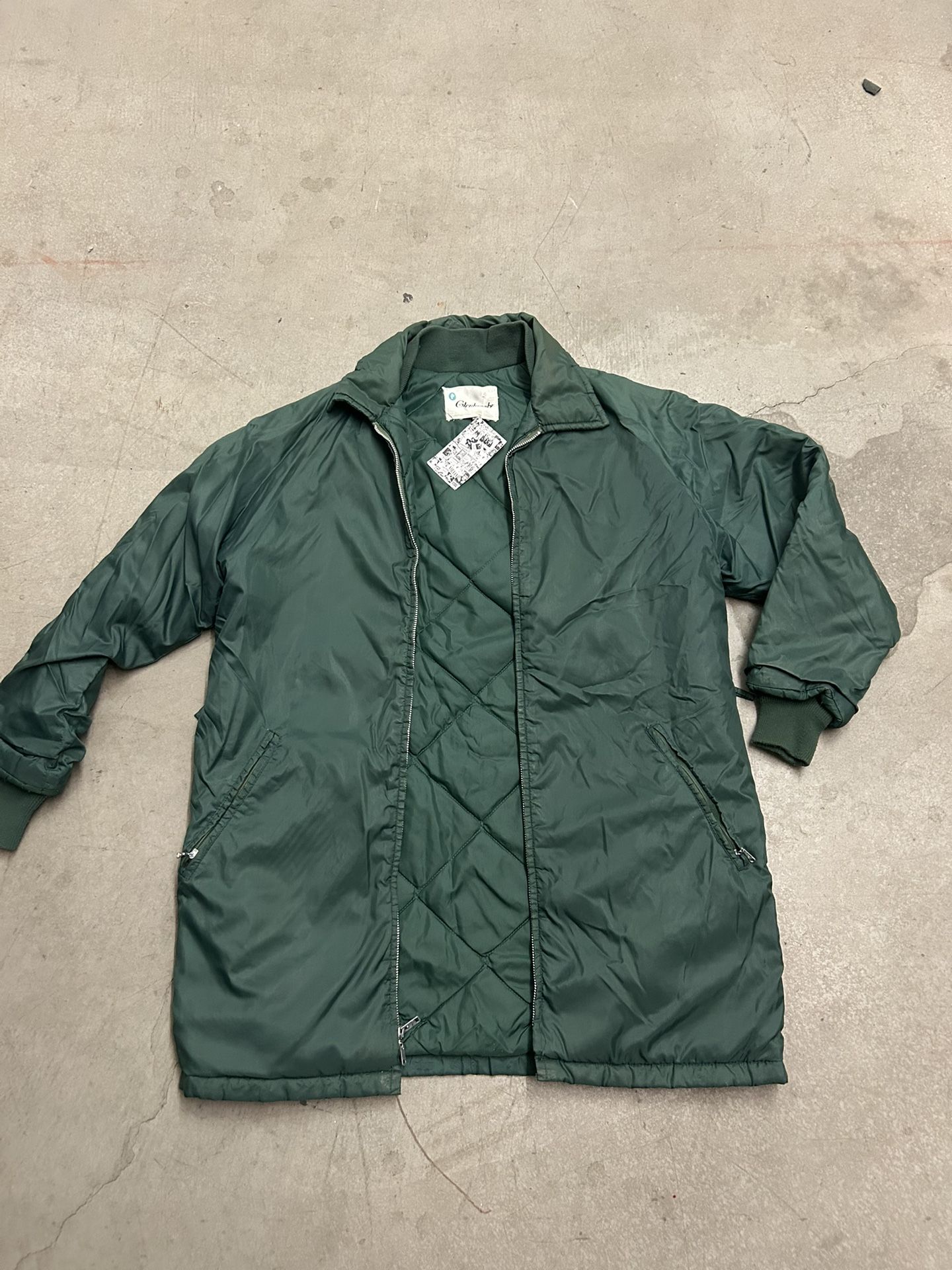 Hunter Green quilted puffer jacket