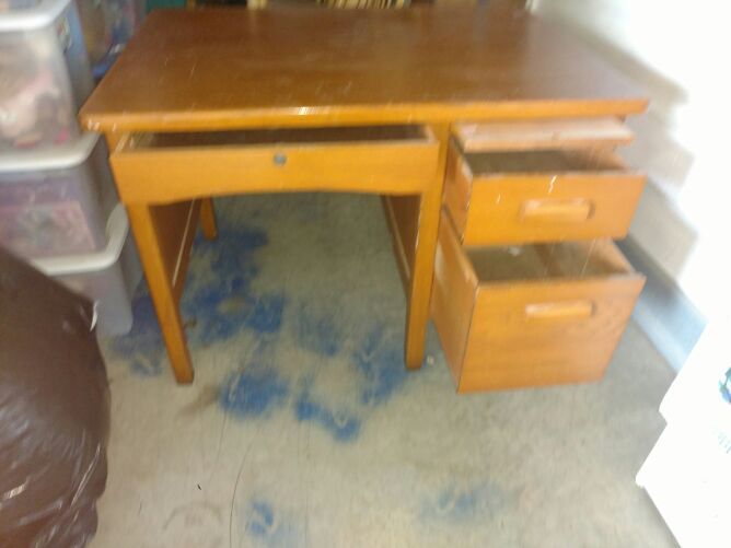 Household desks and more. Teachers desk $200. Rocker $25. Childs desk $25 or both for $40. Hutch $75