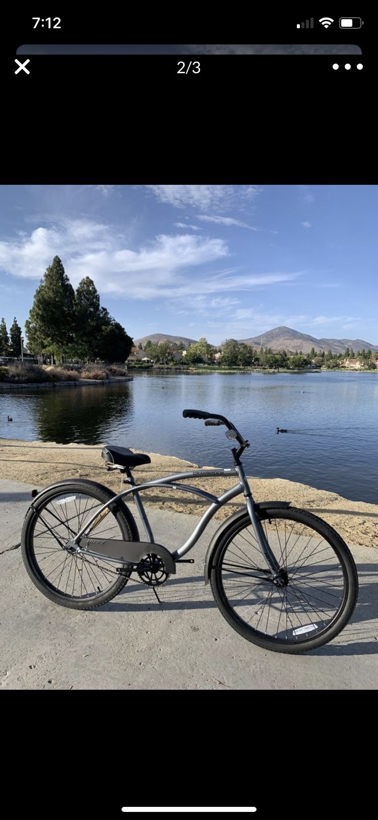New awesome 😎 silver n black matte beach cruiser bike bicycle