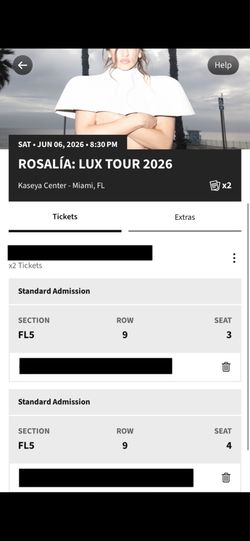 Rosalia Kaseya Tickets