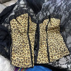 Cheetah print corset