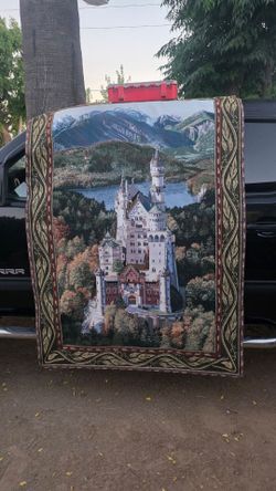 Castle tapestry with hanging rod