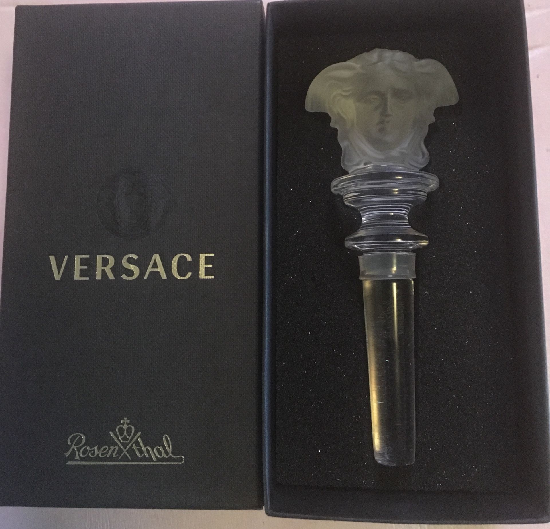 Versace Rothstein Medusa crystal wine stopper