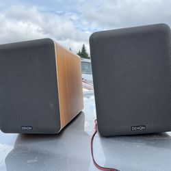 DENON SPEAKERS 🔊 2   MODEL SC M53  max input 60w iec or 120w peak  impedance 6 ohms 