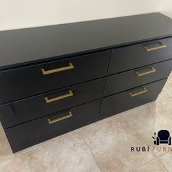 New 6 Drawers Dresser With Golden Handles. Deliveries 🚚