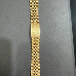 18k solid yellow gold jubilee bracelet for Rolex 19mm vintage factory 750 original band
