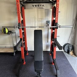 Vesta Fitness HR1000 | Adjustable Bench | 230lb Bumpers Olympic Weight | 7ft Olympic Barbell | Fitness | Gym Equipment | FREE DELIVERY 🚚 