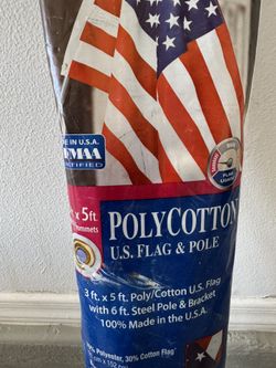 U. S. American Flag And Pole