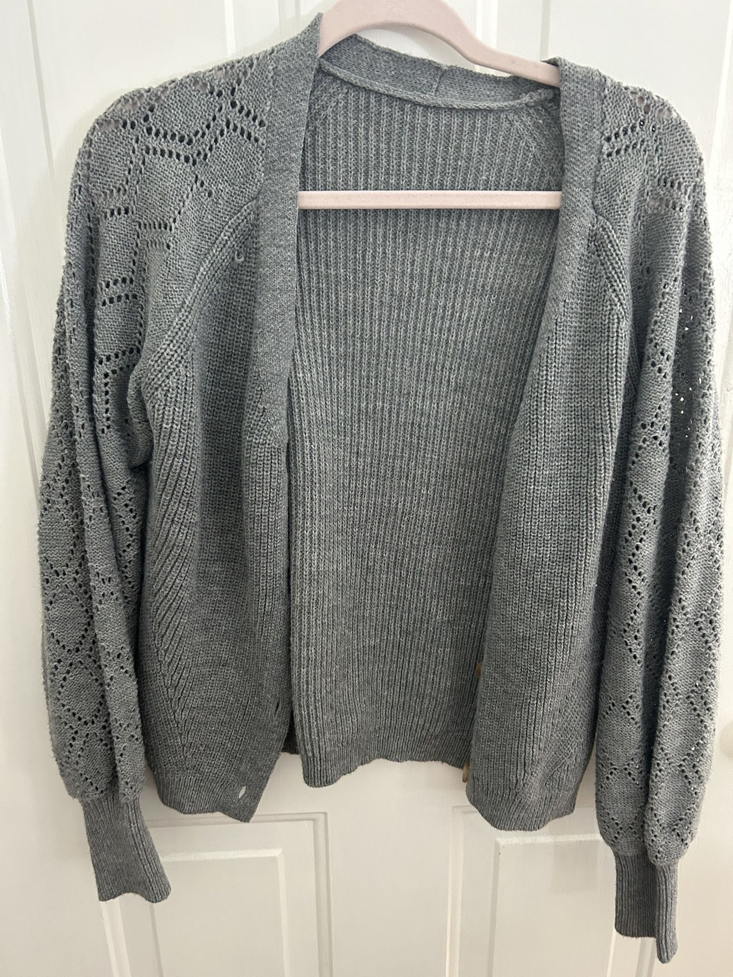 Women's gray cardigan medium