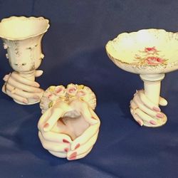 Vintage Porcelain Hand Set 1950s Made In Japan