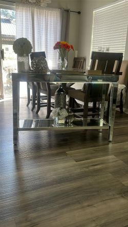 Mirror entryway console table