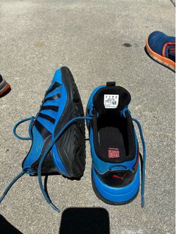 Boys blue puma shoes