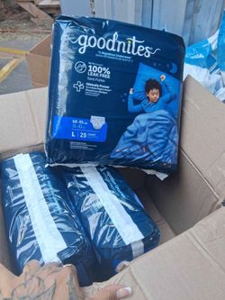 New GoodNites Boys Nighttime Underwear, Size Large, 25ct