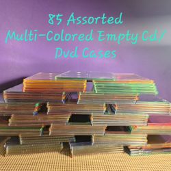 85 Assorted Multi-Colored Empty Cd/Dvd Cases-$17.00