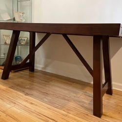 Dinning Table - Dark brown Wood (60x 35.5 Inch)