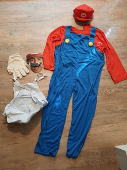 Super Mario Halloween Costume Size Large Adult